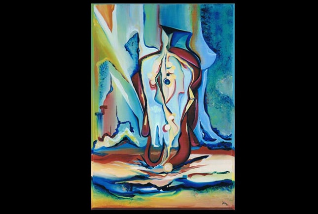 Oil painting by Lena Aydenian, archive reference A0009. Low resolution placeholder recovered from her archived website; a high resolution photograph and a confirmed title are still to come.